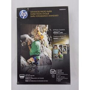 HP Advanced Glossy Photo Paper 3 Packs 100 Sheets Each Inkjet Printer New/Sealed